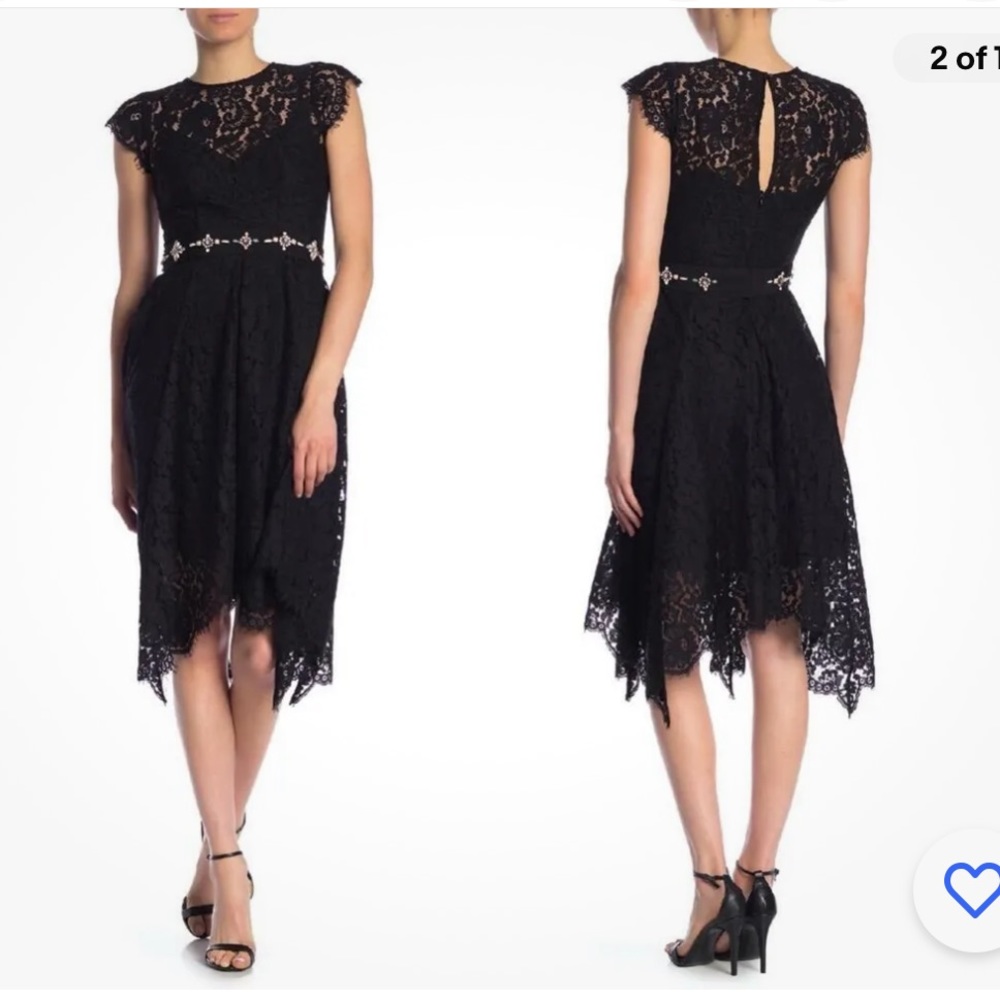 JOIE Ronilda black lace dress